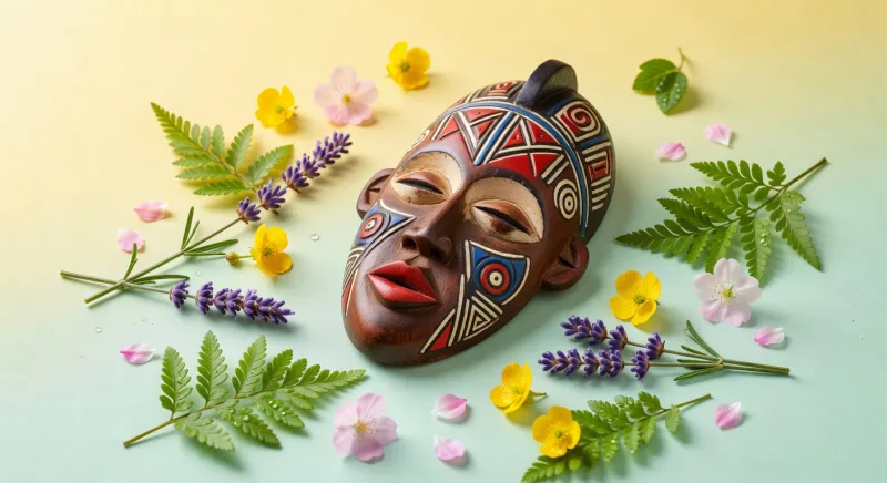 Handmade Baule African Mask